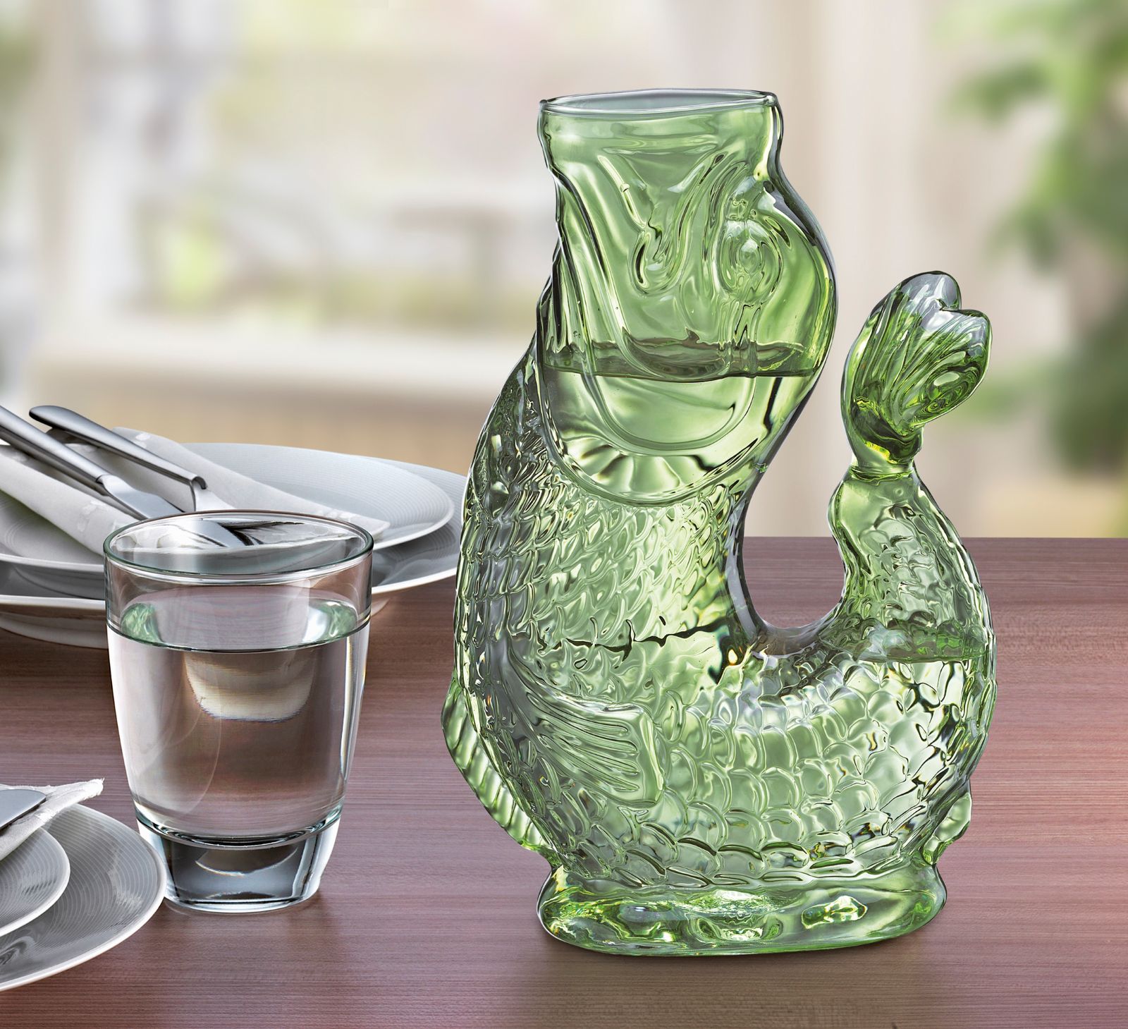 291315_Skleněná karafa v retro stylu zelená 1 l od CILIO